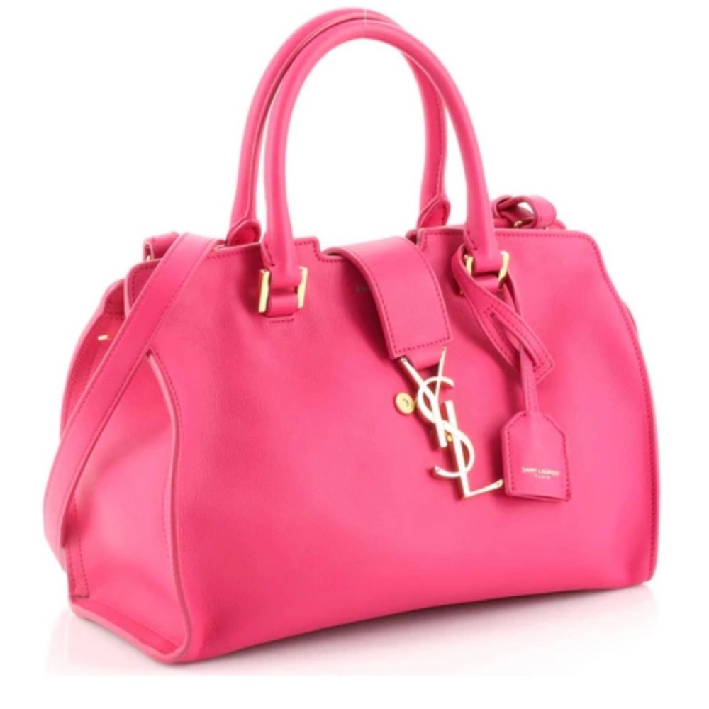 Gorgeous YSL cabas bag shoulder bag crossbody bag hot pink